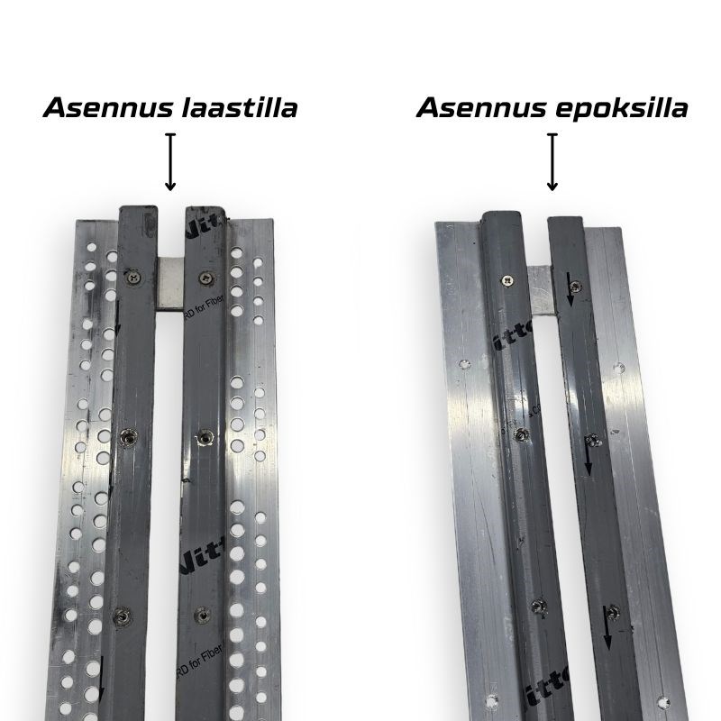 HA50 GA vesitiiviin liikuntasaumalaitteen reiällinen ja reiätön malli