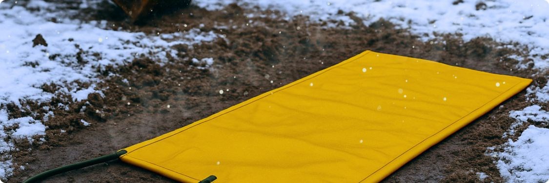 Roudansulatusmatto sulattamassa jäätynyttä maata